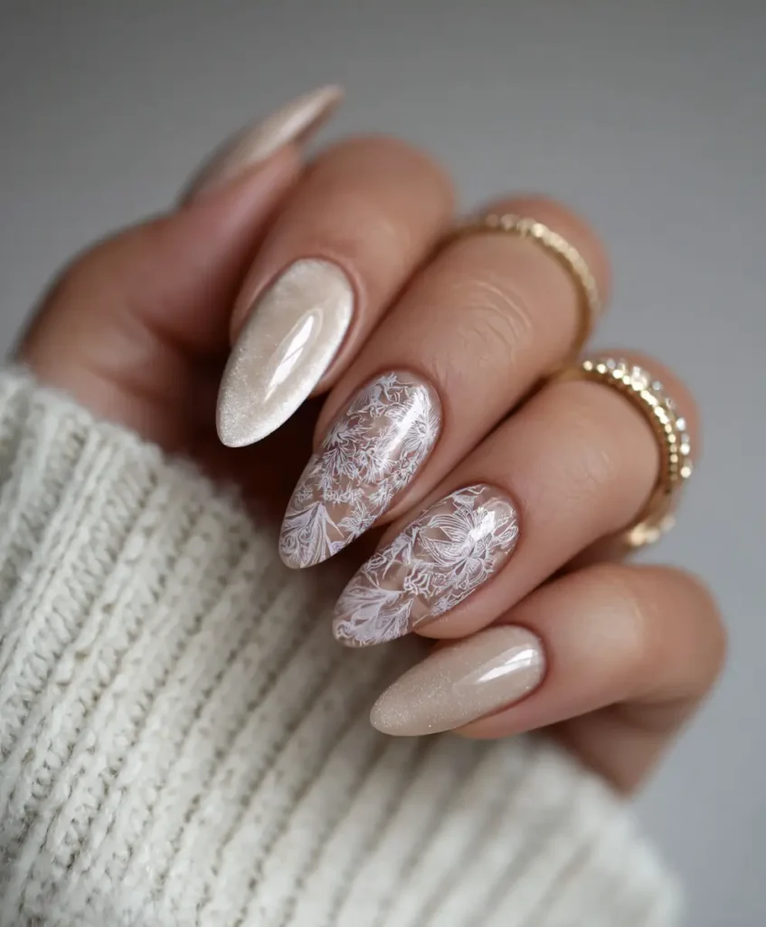  Neutral Velvet Nails