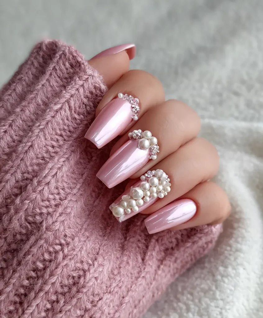 Pearl-Inspired Nails